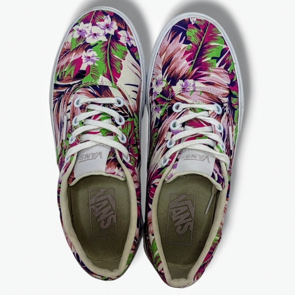 Vans | Doheny Pink Floral Paradise Platform Sneakers Women's Size 6 - Picture 8 of 9